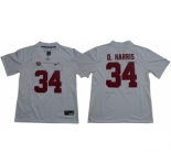 Crimson Tide #34 Damien Harris White Limited Stitched NCAA Jersey