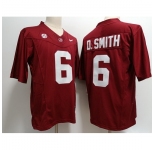 Men Alabama Crimson Tide #6 Devonta Smith Crimson F U S E Red College Football Jersey