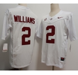 Men's Alabama Crimson Tide #2 Ryan Williams White FUSE College Stitched Jersey