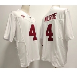 Men's Alabama Crimson Tide #4 Jalen Milroe White 2023 F.U.S.E. Stitched Football Jersey