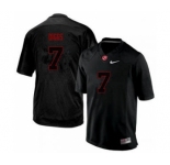 Men's Alabama Crimson Tide #7 Trevon Diggs Black Lights Out College Football Jersey