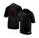 Women Alabama Crimson Tide #7 Trevon Diggs Black Lights Out College Football Jersey