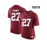 2015 Youth Alabama Crimson Tide Derrick Henry #27 College Football Diamond Quest Jersey - Crimson