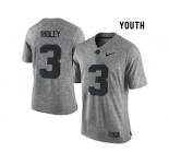 2016 Youth Heather Gray Alabama Crimson Tide Calvin Ridley #3 College Football Limited Jersey - Gridiron Gray