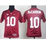 Alabama Crimson Tide #10 A.J. McCarron Red Kids Jersey
