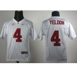 Alabama Crimson Tide #4 T.J Yeldon White Kids Jersey