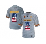 2016 US Flag Fashion Men's Arizona State Sun Devils Mike Bercovici #2 Desert Fuel College Football Jersey - Grey