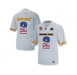 2016 US Flag Fashion Men's Arizona State Sun Devils Mike Bercovici #2 Desert Ice College Football Jersey - White