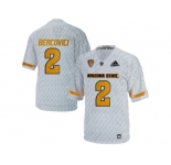 Men's Arizona State Sun Devils Mike Bercovici #2 Desert Ice College Football Jersey - White