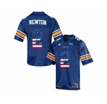 2016 US Flag Fashion Men's Under Armour Cam Newton #2 Auburn Tigers College Football Throwback Jersey - Navy Blue