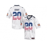 2016 US Flag Fashion Men's Under Armour Corey Grant #20 Auburn Tigers College Football Jersey - White