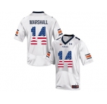 2016 US Flag Fashion Men's Under Armour Nick Marshall #14 Auburn Tigers College Football Jersey - White