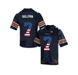 2016 US Flag Fashion Men's Under Armour Pat Sullivan #7 Auburn Tigers College Football Throwback Jersey - Navy Blue
