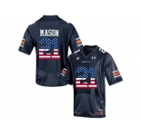 2016 US Flag Fashion Men's Under Armour Tre Mason #21 Auburn Tigers College Football Jersey - Navy Blue