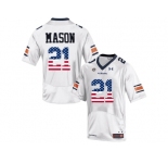2016 US Flag Fashion Men's Under Armour Tre Mason #21 Auburn Tigers College Football Jersey - White