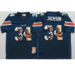 Auburn Tigers #34 Bo Jackson Blue Player Fashion Stitched NCAA Jersey