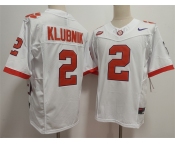 Men's Clemson Tigers #2 Cade Klubnik White F.U.S.E. Stitched Football Jersey