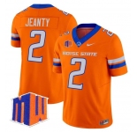 Men's Boise State Broncos #2 Ashton Jeanty Orange 2024 F.U.S.E. Vapor Limited Stitched Football Jersey