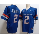 Men's Boise State Broncos #2 Ashton Jeanty Royal 2024 F.U.S.E. Vapor Limited Stitched Football Jersey