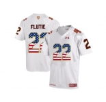 2016 US Flag Fashion Men's Under Armour Boston College Eagles Doug Flutie #22 Fenway Event Authentic Performance Jersey - White