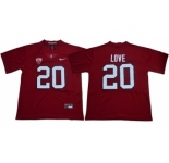 Cardinal #20 Bryce Love Red Limited Stitched NCAA Jersey