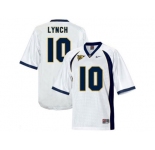 Men's California Golden Bears Marshawn Lynch #10 College Football Jersey - White