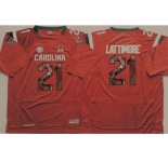 South Carolina Fighting Gamecocks #21 Marcus Lattimore Red Player Fashion Stitched NCAA Jersey