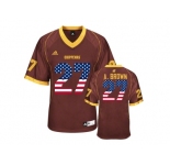 2016 US Flag Fashion Central Michigan Chippewas Antonio Brown #27 College Football Jersey - Maroon