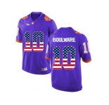 2016 US Flag Fashion Clemson Tigers Ben Boulware #10 College Football Limited Jersey - Purple
