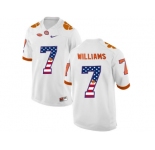 2016 US Flag Fashion Clemson Tigers Mike Williams #7 College Football Limited Jersey - White