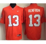 Clemson Tigers #13 Hunter Renfrow Orange College Football Jersey