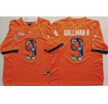 Clemson Tigers #9 Wayne Gallman II Orange Player Fashion Stitched NCAA Jersey