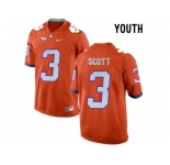 2016 Youth Clemson Tigers Artavis Scott #3 College Football Limited Jersey - Orange