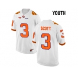 2016 Youth Clemson Tigers Artavis Scott #3 College Football Limited Jersey - White