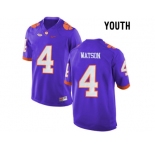 2016 Youth Clemson Tigers DeShaun Watson #4 College Football Limited Jersey - Purple