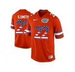 2016 US Flag Fashion Florida Gators E.Smith #22 College Football Jersey - Orange