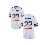 2016 US Flag Fashion Florida Gators E.Smith #22 College Football Jersey - White