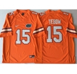 Florida Gators #15 Tim Tebow Orange College Football Jersey