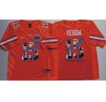 Florida Gators #15 Tim Tebow Orange Player Fashion Stitched NCAA Jersey