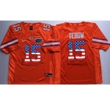 Florida Gators #15 Tim Tebow Orange USA Flag College Jersey