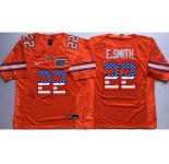 Florida Gators #22 Emmitt Smith Orange USA Flag College Jersey