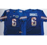 Florida Gators #6 Jeff Driskel Blue Player Fashion Stitched NCAA Jersey