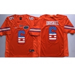 Florida Gators #6 Jeff Driskel Orange USA Flag College Jersey