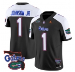 Men's Florida Gators #1 Montrell Johnson Jr. Black Alternate 2024 F.U.S.E. Florida Patch Vapor Limited Stitched Football Jersey