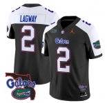 Men's Florida Gators #2 DJ Lagway Black Alternate 2024 F.U.S.E. Florida Patch Vapor Limited Stitched Football Jersey