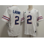 Men's Florida Gators #2 DJ Lagway White F.U.S.E. Stitched Jersey