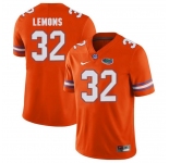 Men's Florida Gators #32 Adarius Lemons Football Orange Player Performance Jersey