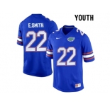 Youth Florida Gators E.Smith #22 College Football Jersey - Royal Blue