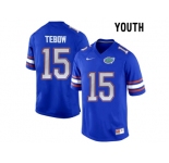 Youth Florida Gators Tim Tebow #15 College Football Jersey - Blue