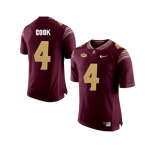2016 Men's Florida State Seminoles Dalvin Cook #4 College Football Limited Jersey - Red